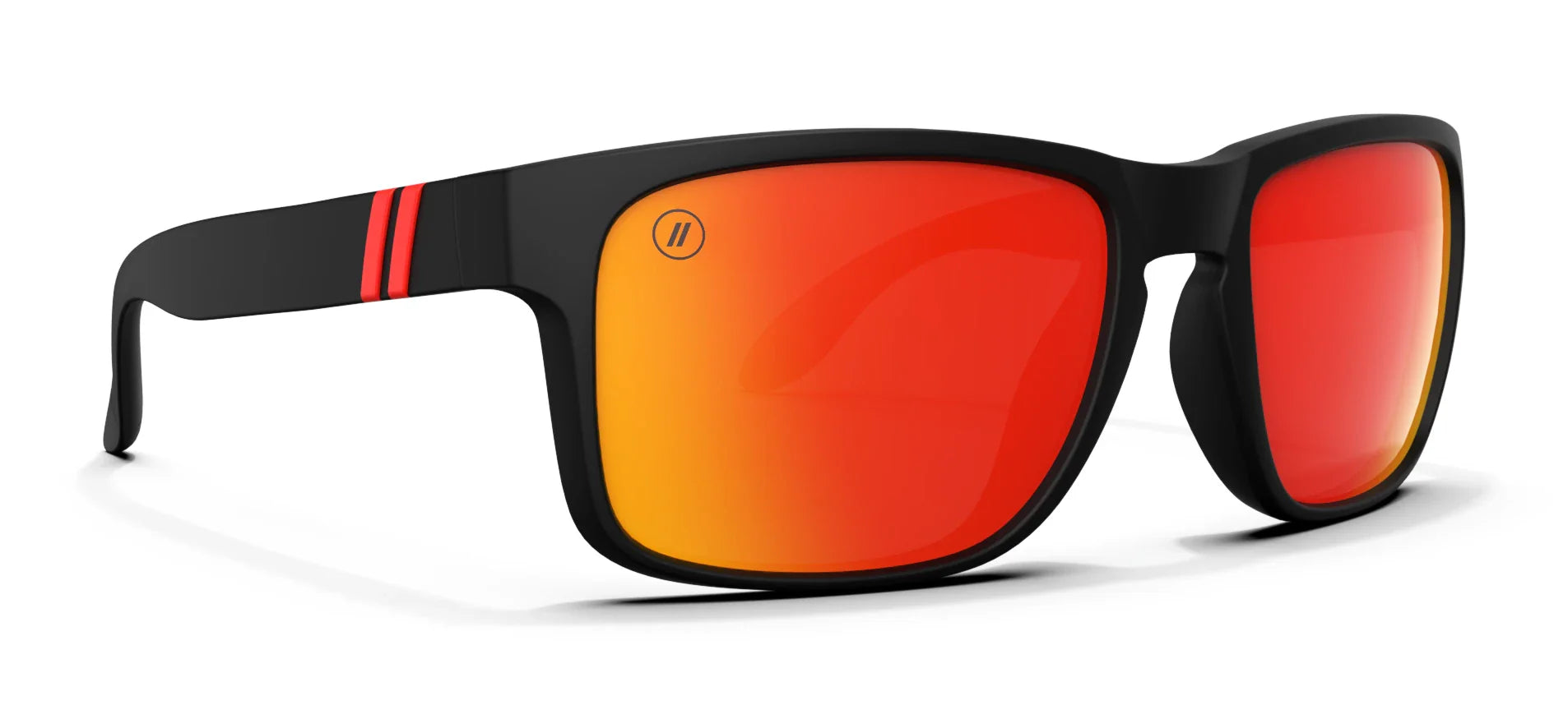 Red Strike Polarized Sunglasses - Black Frame & Red Mirror Lens Sunglasses | $48 US | Blenders Eyewear