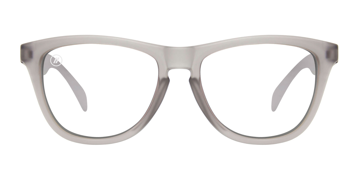 Harlan Punch | RX Sunglasses - Lifestyle Mirror Prescription Lens & Crystal Grey Frame RX | $89 US | Blenders Eyewear