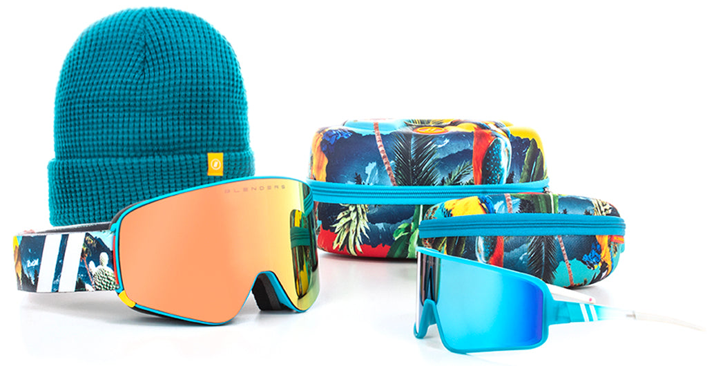 Wild North Powder Pack Ski & Snowboard Gear Accessories - Best Snow Goggles, Sunglasses, & Beanie Package For Sale