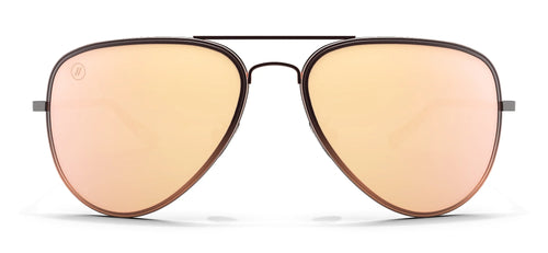 Heavenly Shine Polarized Sunglasses - Champagne Mirror Lens & Matte Black Fade to Blush Frame Sunglasses | $48 US | Blenders Eyewear