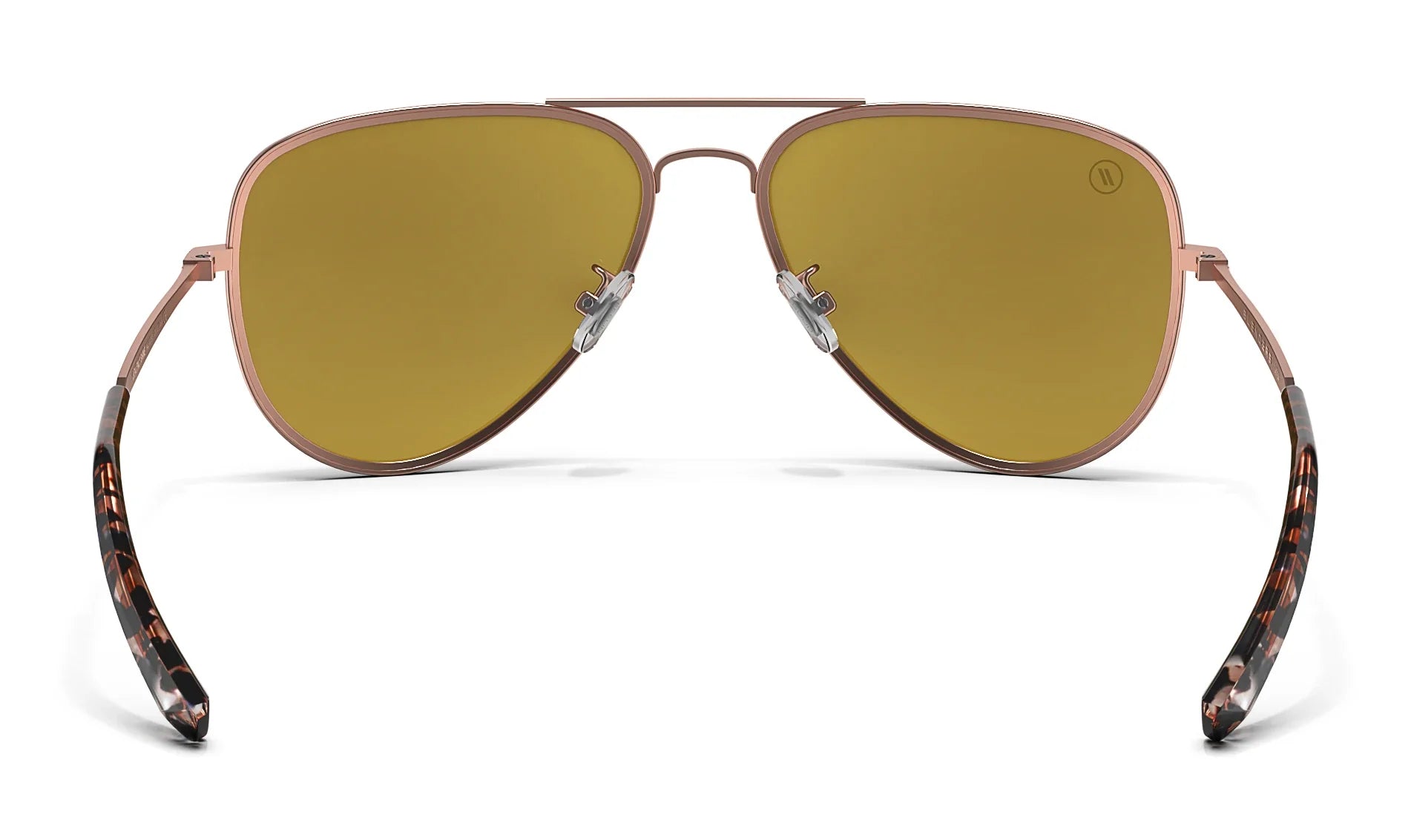 Heavenly Shine Polarized Sunglasses - Champagne Mirror Lens & Matte Black Fade to Blush Frame Sunglasses | $48 US | Blenders Eyewear