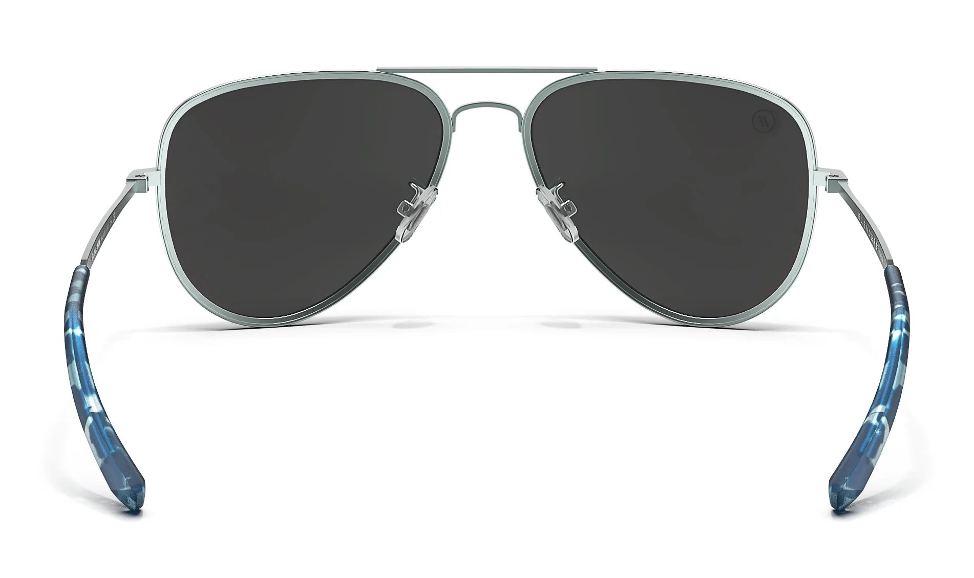 Maliblue Moon Polarized Sunglasss - Silver Mirror Lens & Blue to Light Blue Fade Frame Sunglasses | $48 US | Blenders Eyewear