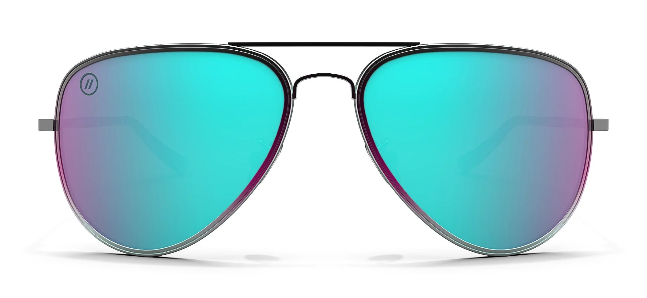 Planet Nine Aviator Sunglasses - Polarized Blue Lenses With Blue Acetate Frames Sunglasses | $48 US | Blenders Eyewear