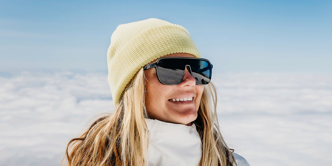 beanie with goggles Tan Snow Beanie