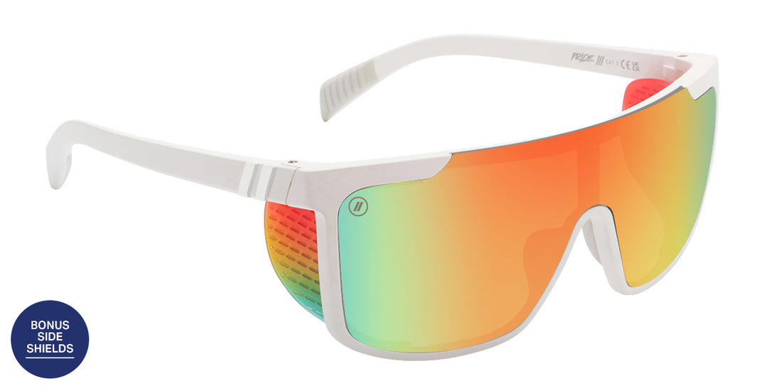Pride III Limited Edition Sunglasses White Frame with Single Rainbow Gradient Lens