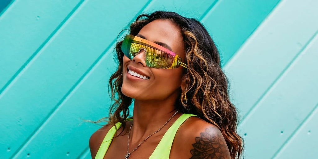 Neon Hype Wrap-Around Sunglasses