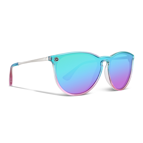 Always Cool Round Sunglasses - Polarized Gradient Lens & Clear Frame
