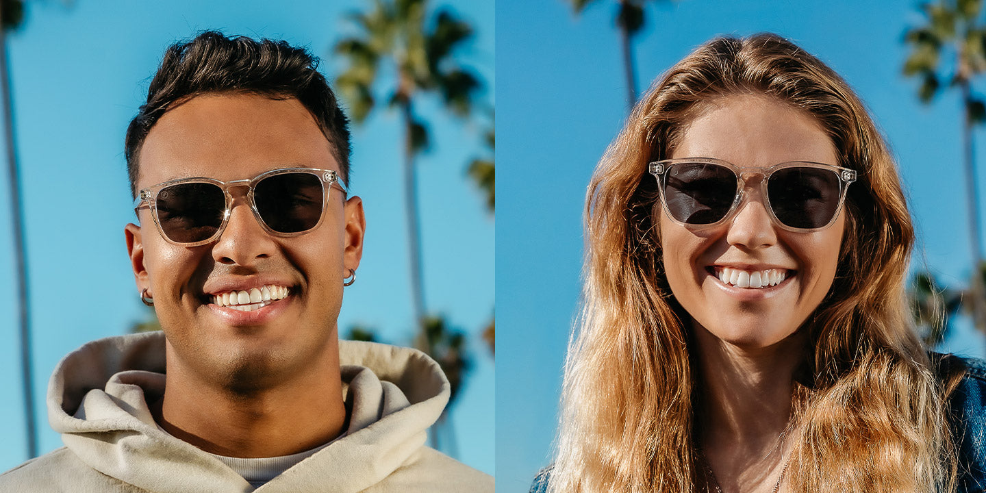 Sydney Crystal – Sleek Transparent Polarized Sunglasses