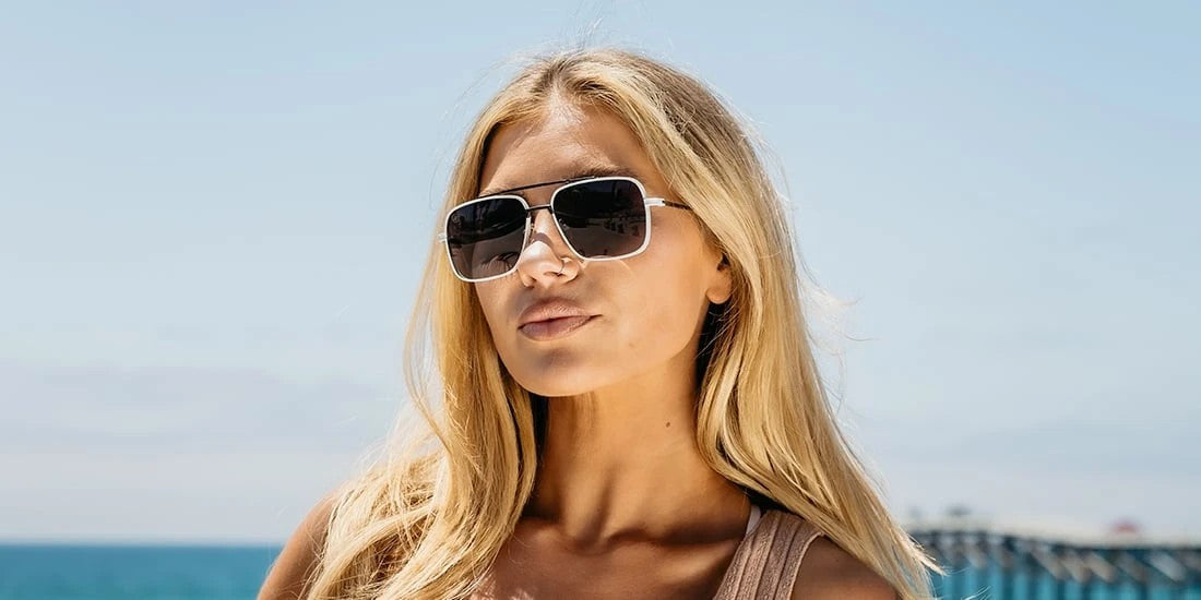 Phoenix Matte Snow | Bold White Navigator Sunglasses