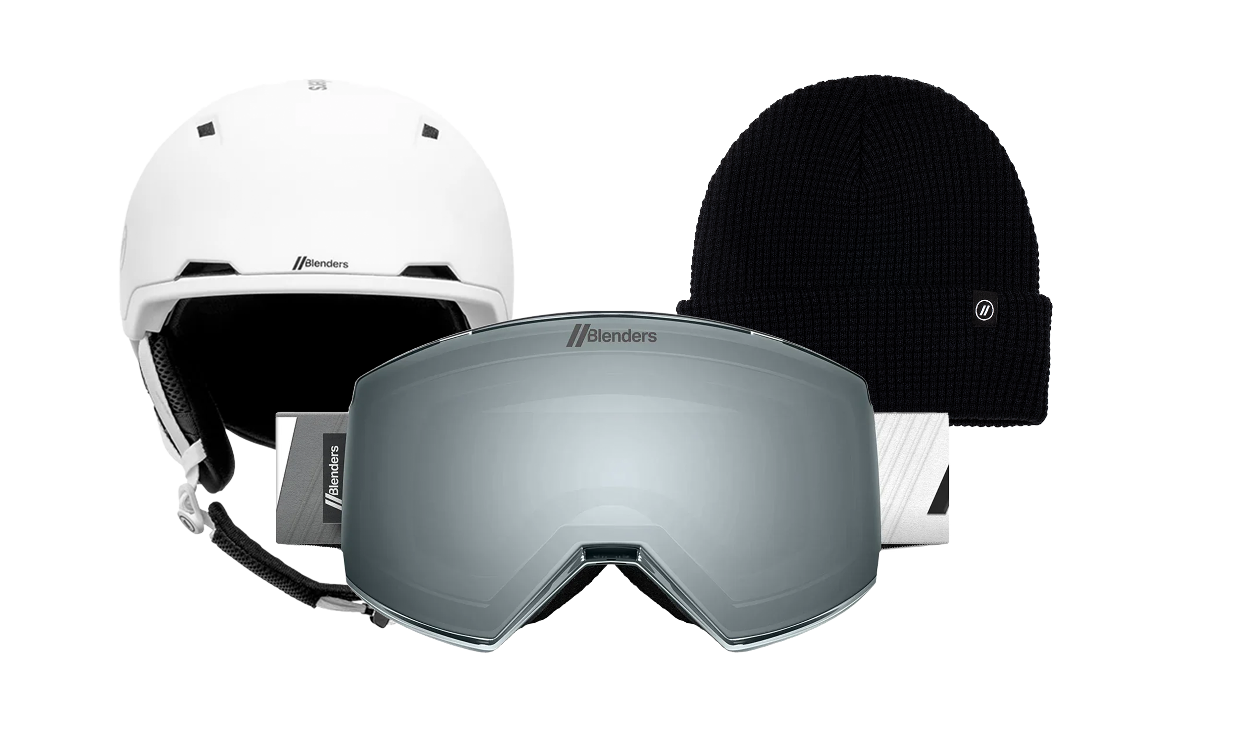 Element | Gray Color Block - Dome MIPS White - Black Beanie