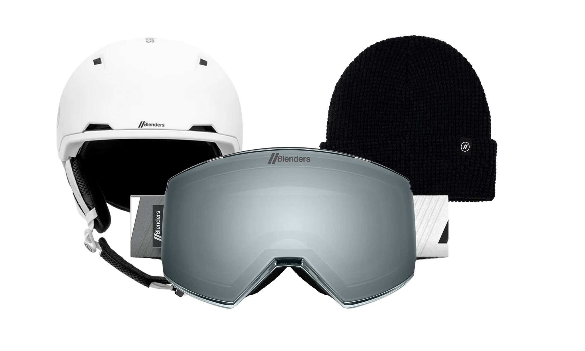 Element | Gray Color Block - Dome MIPS White - Black Beanie Zoom View Image 1