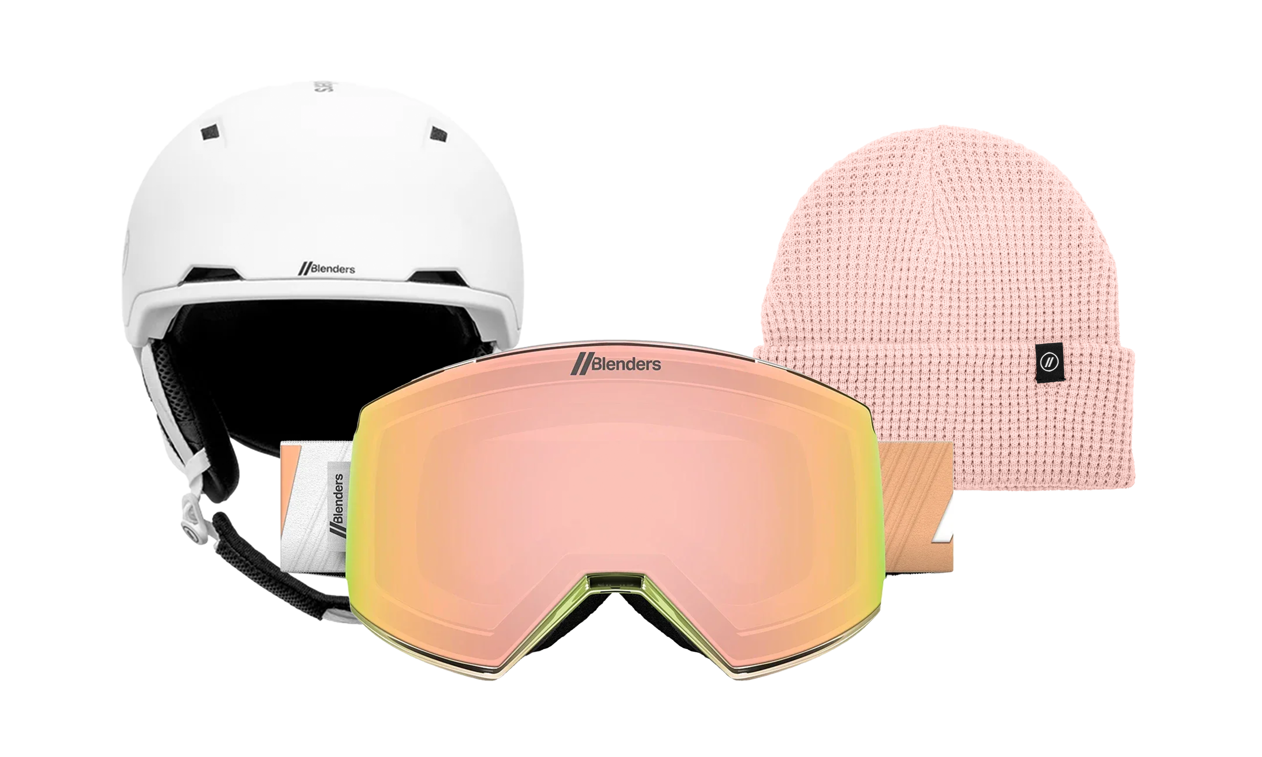 Element | Champagne Color Block - Dome MIPS White - Blush Beanie