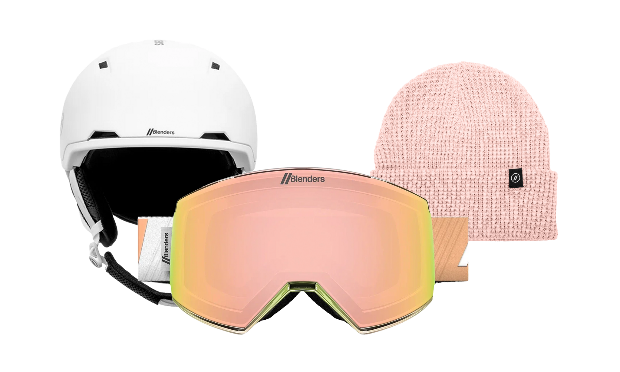 Element | Champagne Color Block - Dome MIPS White - Blush Beanie Zoom View Image 1