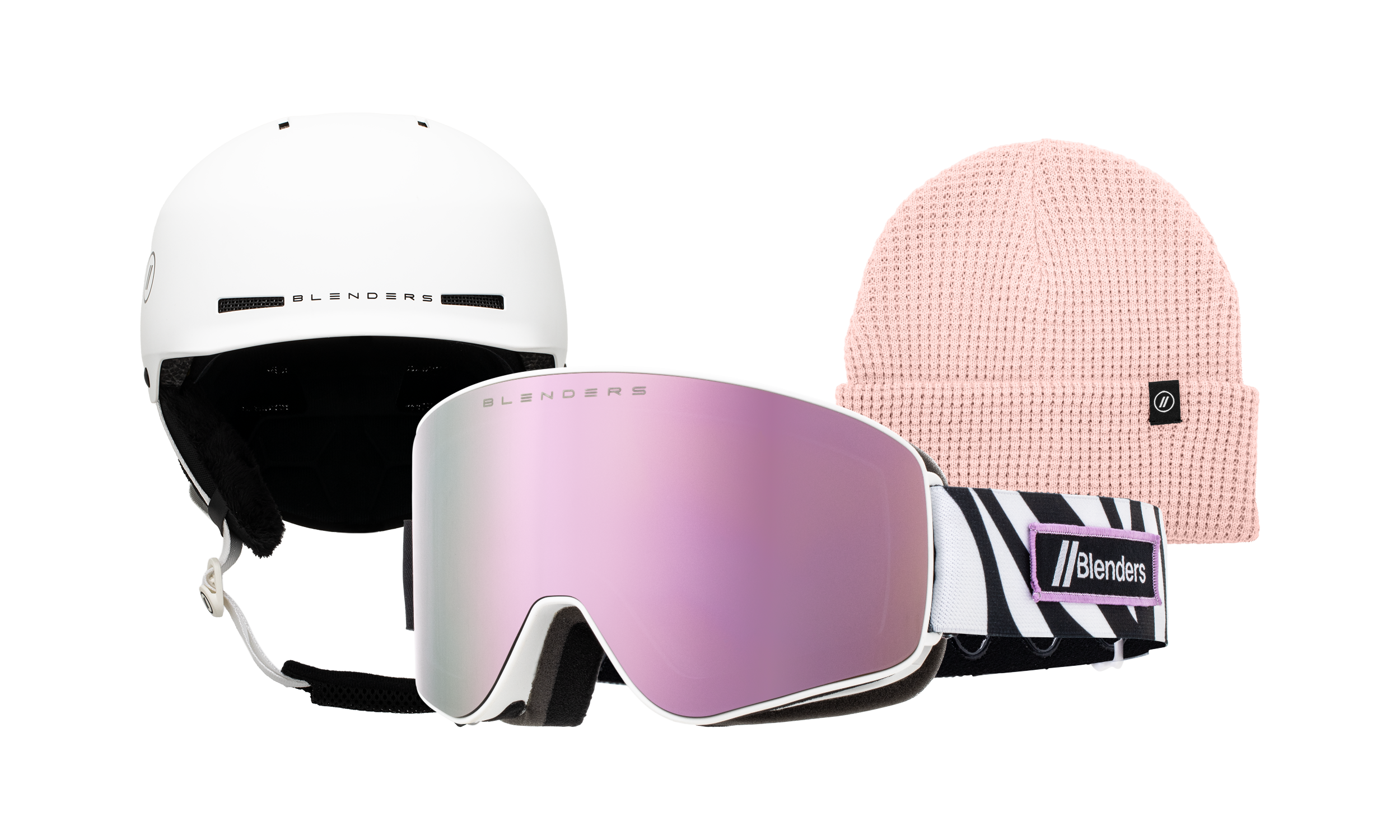 Aura | Ziggy - Chip MIPS White - Blush Beanie