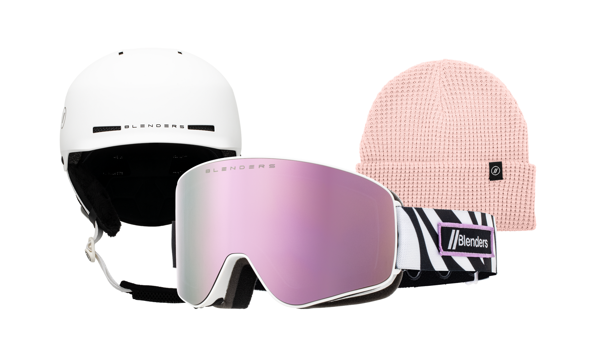 Aura | Ziggy - Chip MIPS White - Blush Beanie Zoom View Image 1