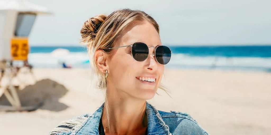 Moon Virginia Moon Virginia Round Sunglasses - Silver Wire Frame & Smoke To Clear ...