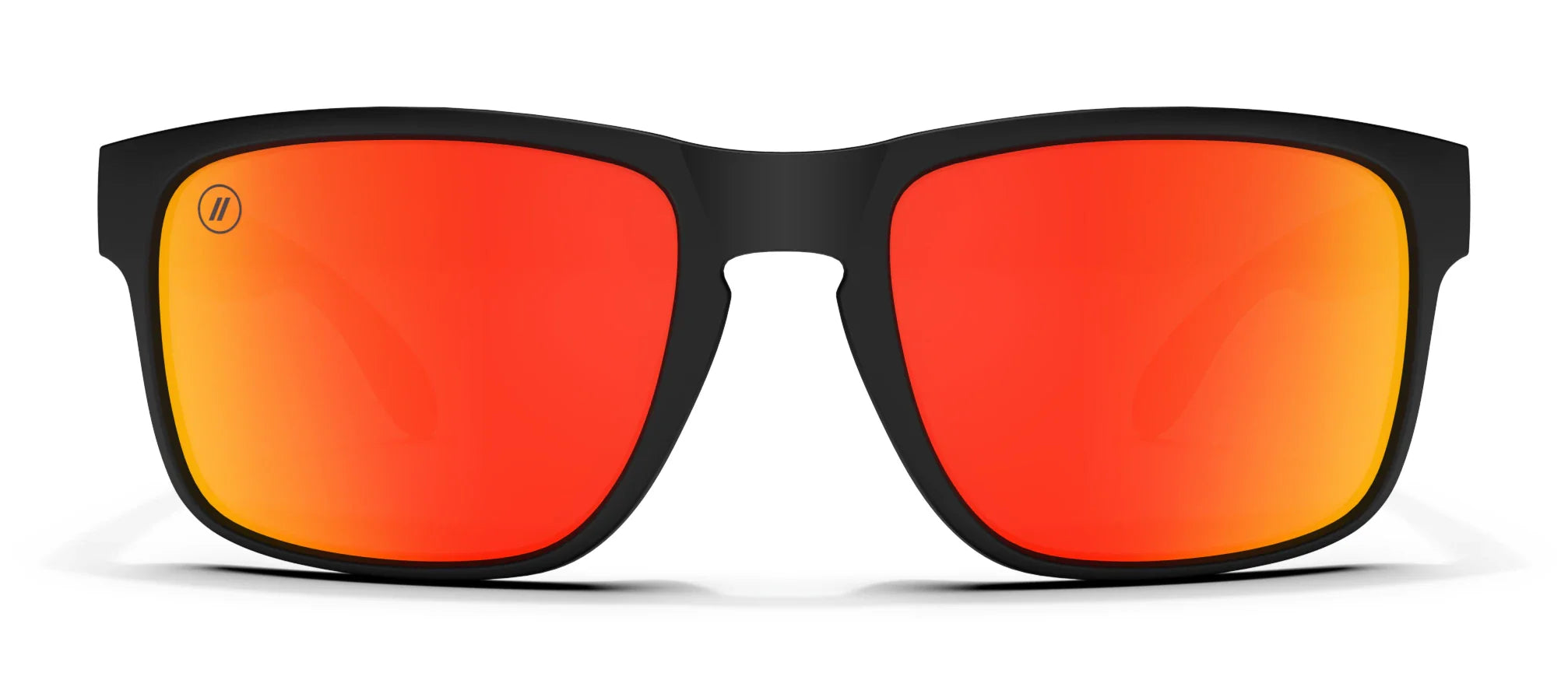 Red Strike Polarized Sunglasses - Black Frame & Red Mirror Lens