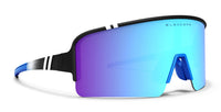 Breaker Point Wrap Around Sunglasses - Polarized Full Shield Blue Lens & Matte Black Rubber Frame Sunglasses | $58 US | Blenders Eyewear