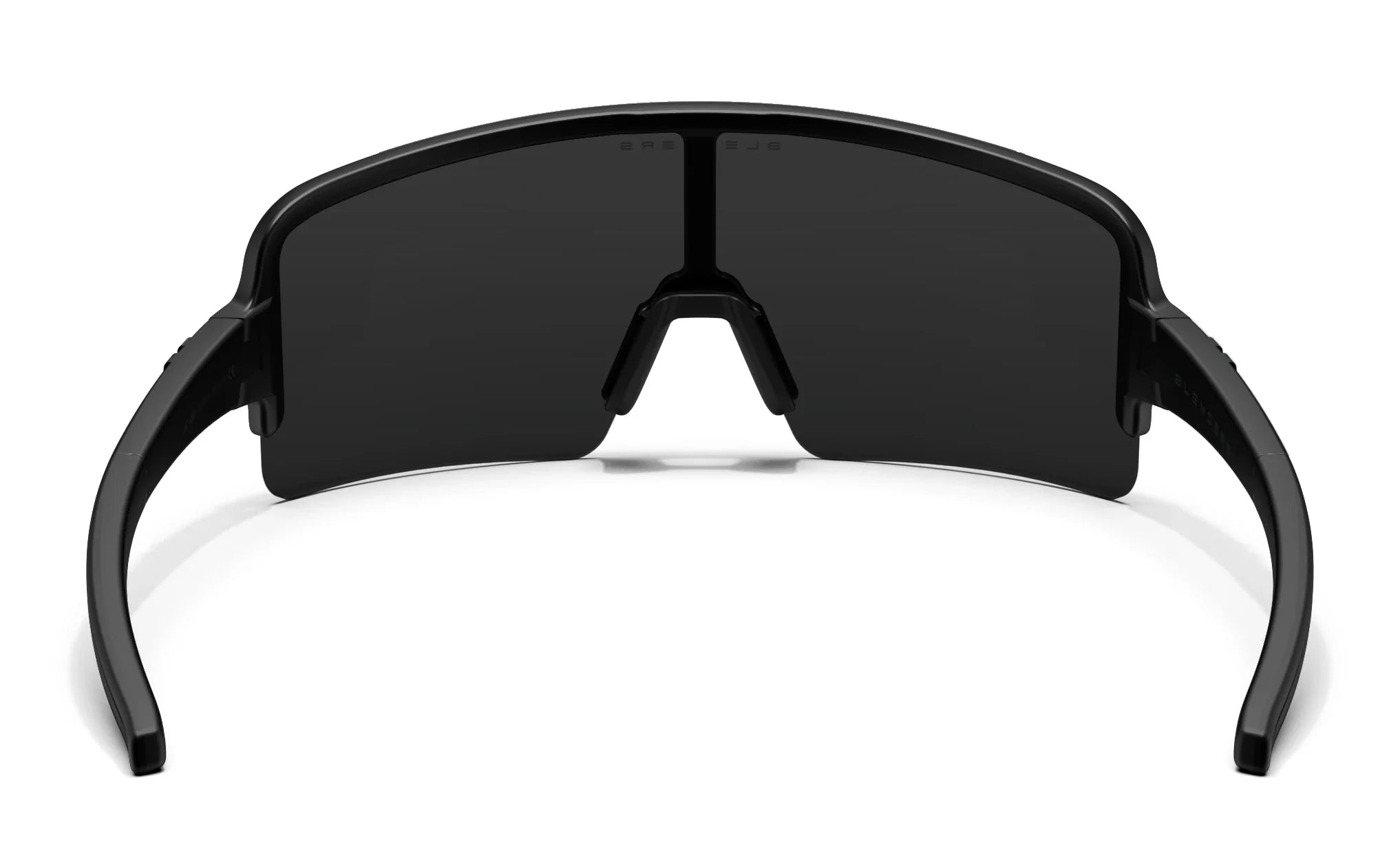 Jet Line Wrap Around Sunglasses - Polarized Full Shield Smoke Lens & Satin Metallic Black Frame Sunglasses | $58 US | Blenders Eyewear