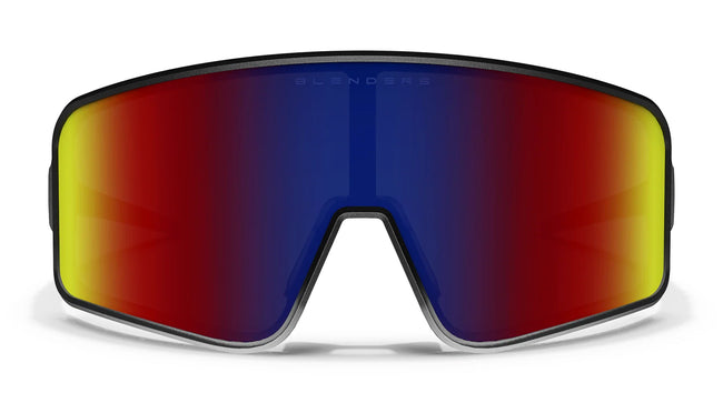 Phantom Boss Wrap Around Sunglasses Polarized Blue Red Rainbow