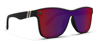 Crimson Night Polarized Sunglasses - Black Red Shield Lens & Black Cat Eye Frame