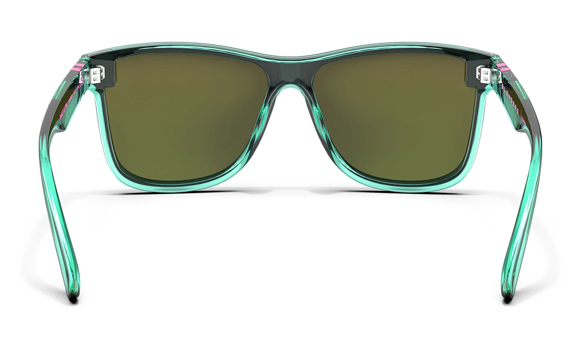 Dance Electric Polarized Sunglasses - Hot Pink Shield Lens & Teal Cat Eye Frame Sunglasses | $58 US | Blenders Eyewear