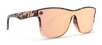 Lion Heart Polarized Sunglasses - Shield Lens & Crystal Peach Tortoise Fade Frame