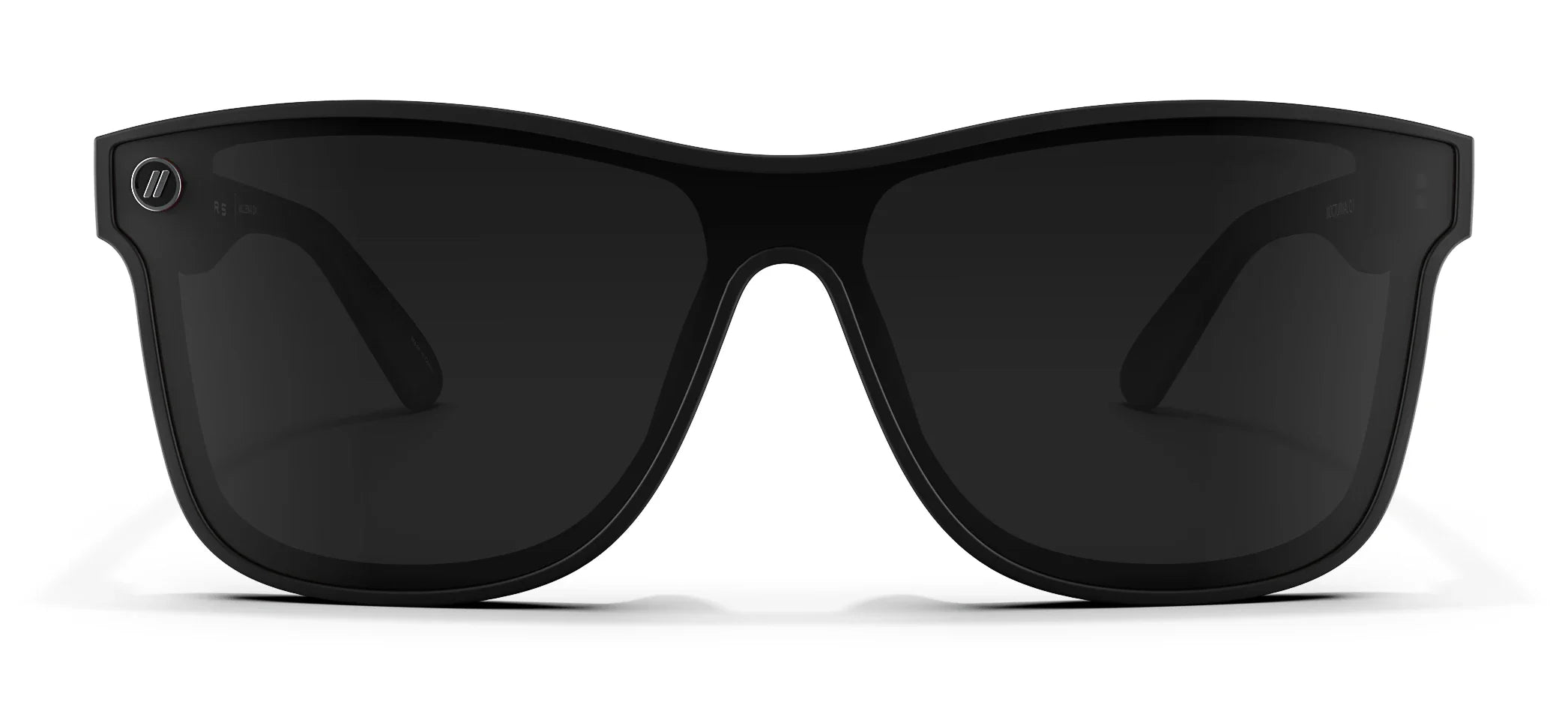 Nocturnal Q X2 Polarized Sunglasses - Smoke Colored Shield Lens & Matte Black Frame Sunglasses | $58 US | Blenders Eyewear