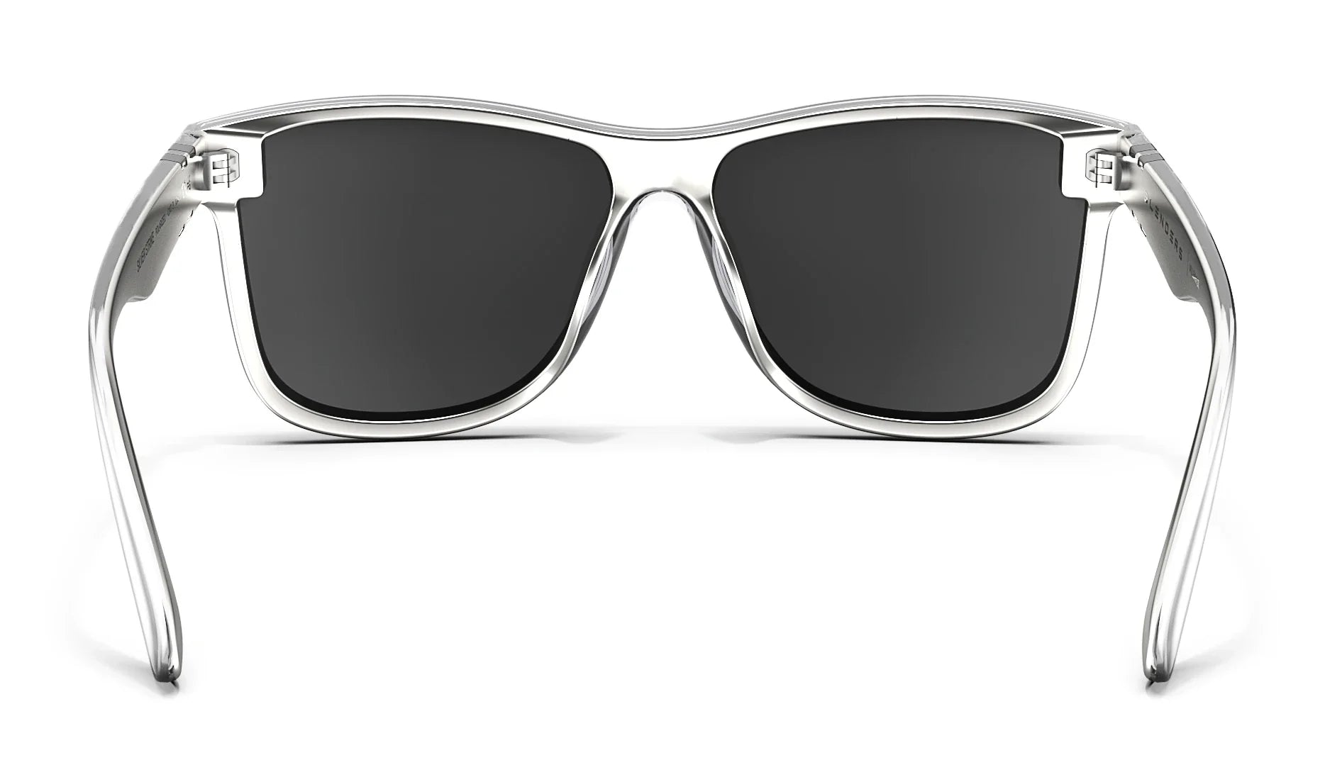Millenia X2 Silver Strike Polarized Sunglasses - silver Mirrored Shield Lens & Crystal Clear Eye Frame Sunglasses | $59 US | Blenders Eyewear