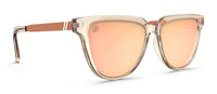 Sundance Hit Sunglasses - Subtle Cat Eye Gold Polarized Lenses With Peach Frames