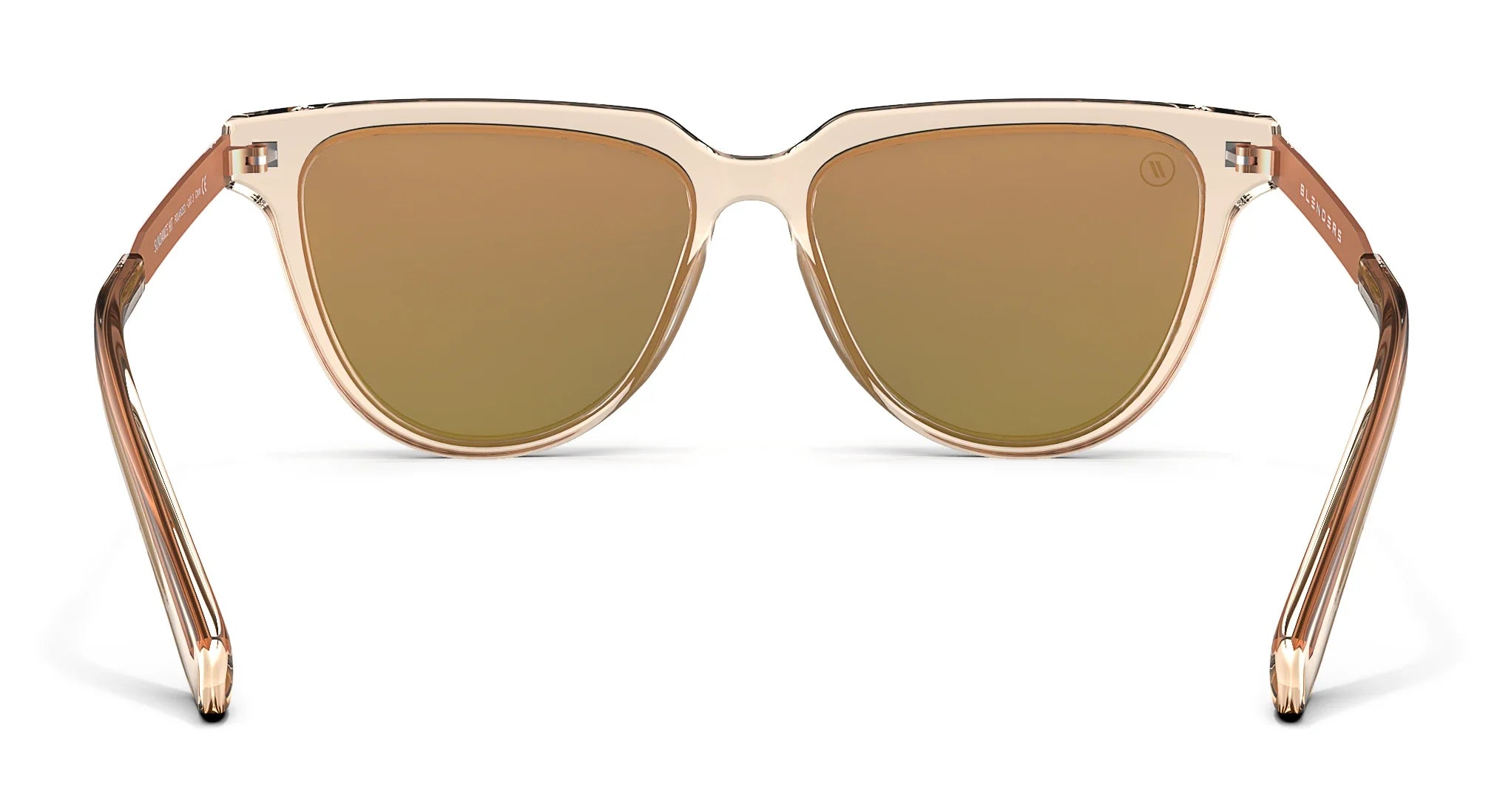 Sundance Hit Sunglasses - Subtle Cat Eye Gold Polarized Lenses With Peach Frames Sunglasses | $58 US | Blenders Eyewear