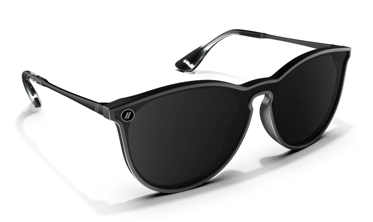 Legend Bound Round Sunglasses - Polarized Smoke Lens & Metallic