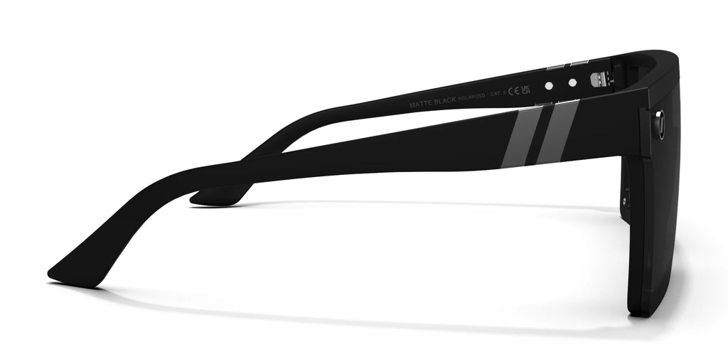 ●3-DEEP Matte Black Sunglasses | Sleek Polarized Eyewear | Blenders
