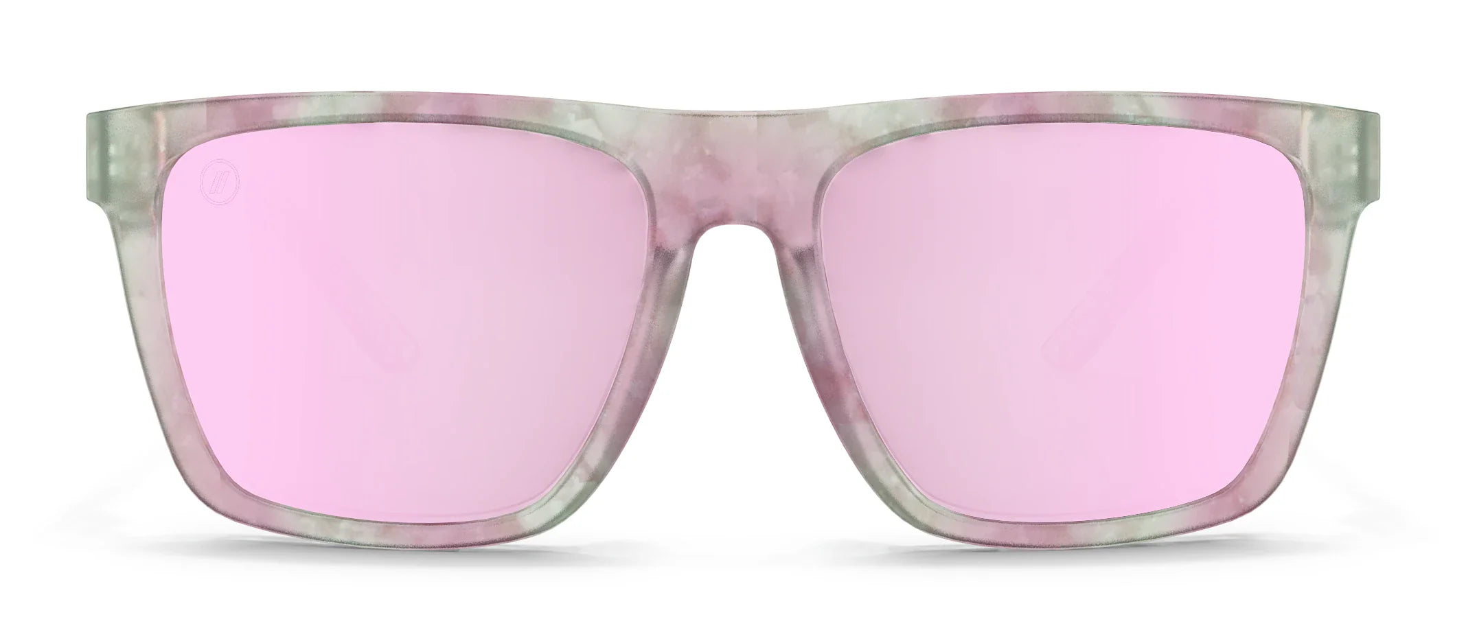 Pretty Gangsta Polarized Sunglasses - Pink Mirrored Lens With Grey & Pink Tortoise Frame Sunglasses | $68 US | Blenders Eyewear