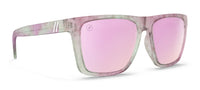 Pretty Gangsta Polarized Sunglasses - Pink Mirrored Lens With Grey & Pink Tortoise Frame