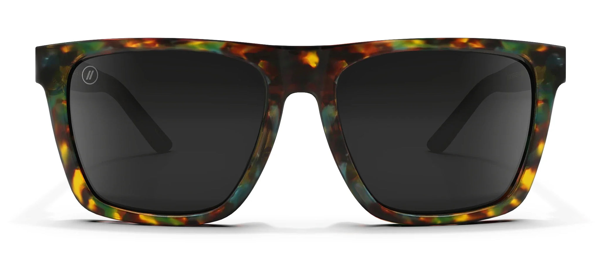 Stone Breaker Polarized Sunglasses - Green, Teal, Orange & Gold Tortoise Frame & Smoke Lens Sunglasses | $68 US | Blenders Eyewear