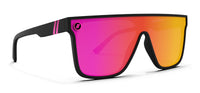Midnight Emma Polarized Sunglasses - Hot Pink Shield Lens & Matte Black Frame