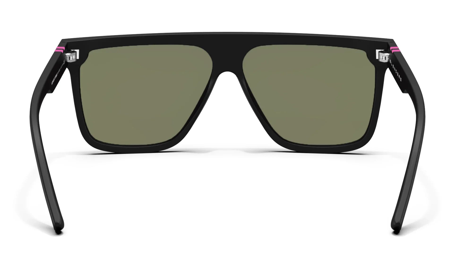 Midnight Emma Polarized Sunglasses - Hot Pink Shield Lens & Matte Black Frame Sunglasses | $58 US | Blenders Eyewear