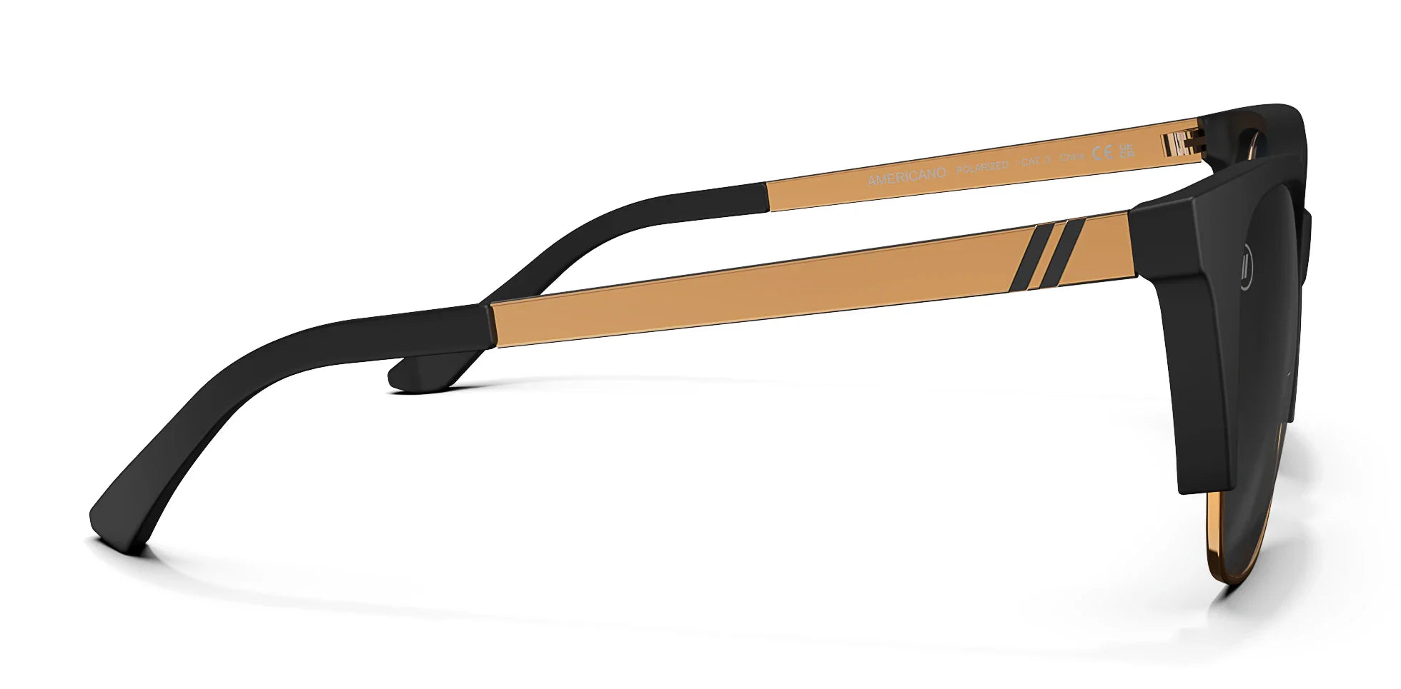 Americano Polarized Sunglasses - Smoke Lens & Matte Black Rubber Frame Sunglasses | $58 US | Blenders Eyewear