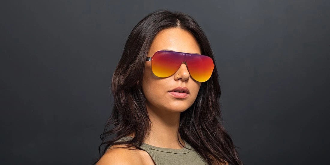 Supreme Irene Polarized Sunglasses - Gradient Lens & Silver