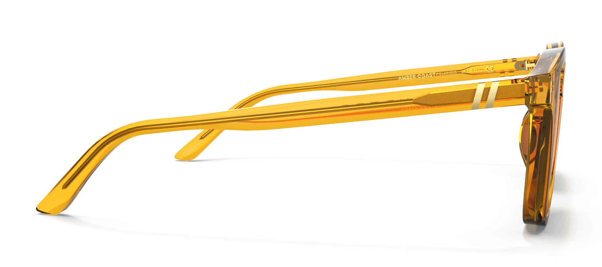 Amber Coast Polarized Sunglasses - Gloss Crystal Tan Frame & Amber Lens Sunglasses | $49 US | Blenders Eyewear