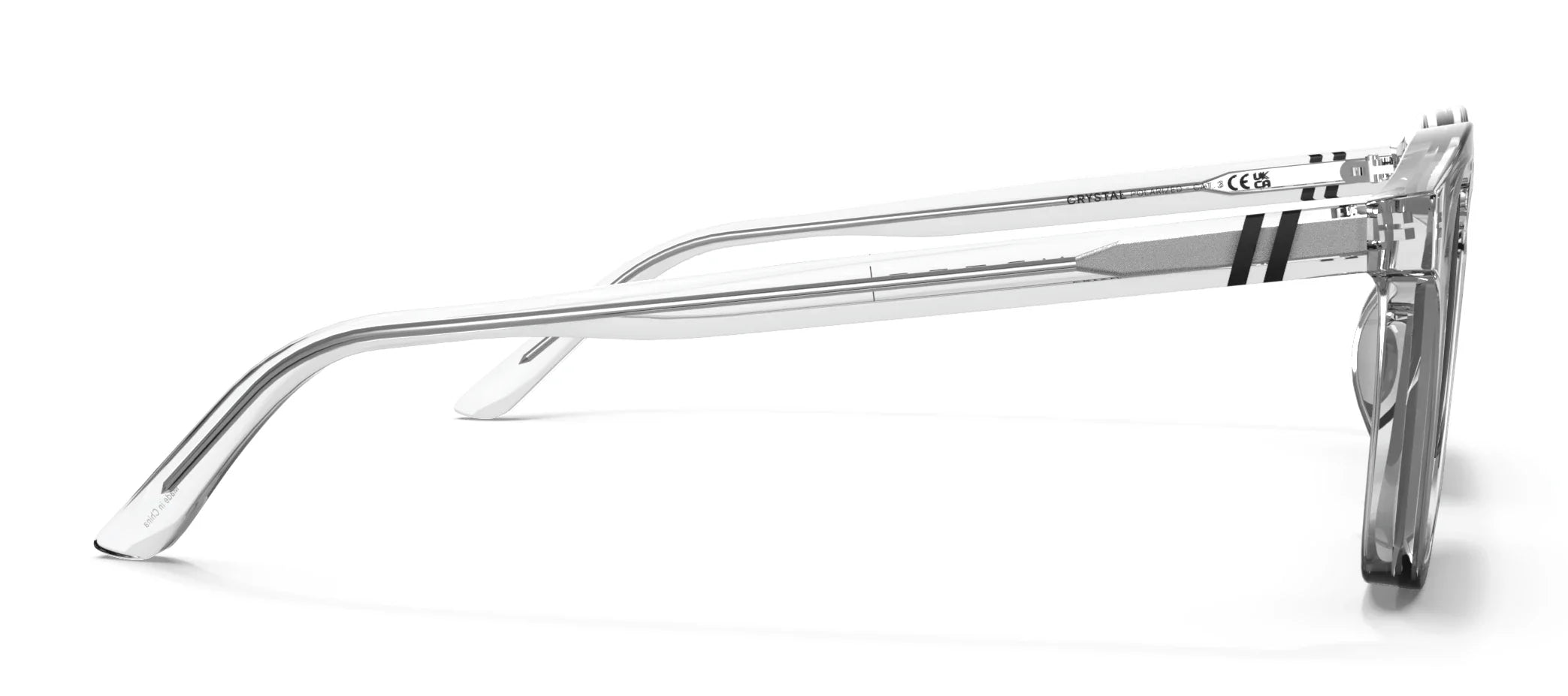 Crystal Polarized Sunglasses - Gloss Crystal Clear Frame & Smoke Lens Sunglasses | $49 US | Blenders Eyewear