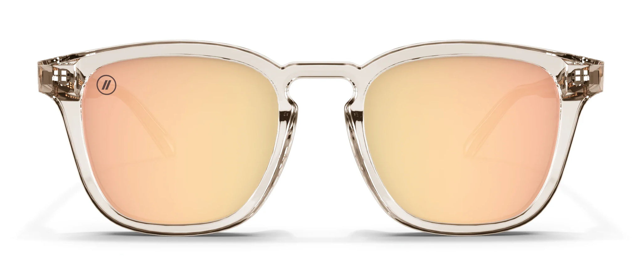 Sweet Diva Polarized Sunglasses - Champagne Mirror Lens & Gloss Crystal Grey Frame Sunglasses | $49 US | Blenders Eyewear