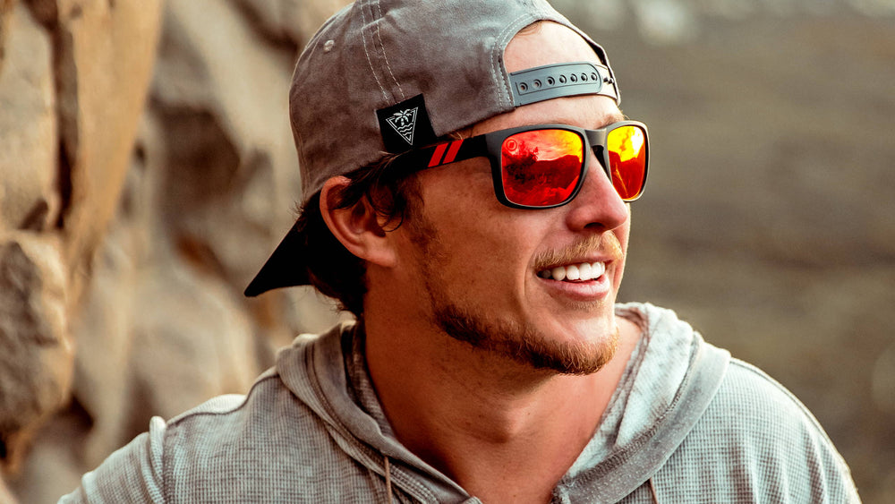 Reflective Coating Best Mirrored Sunglasses For Men Canyon Red