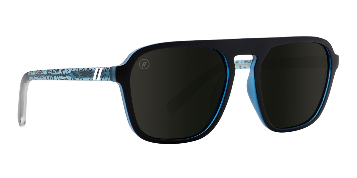 Jamie O'Brien Stay Psyched Smoke Polarized Sunglasses - Smoke Lens
