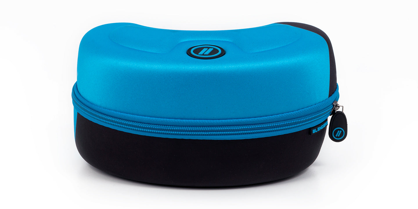 Smooth Arrival | Nebula Snow Goggles - Matte White Frame with Blue & White Strap & Blue Lens Snow Goggles | $120 US | Blenders Eyewear