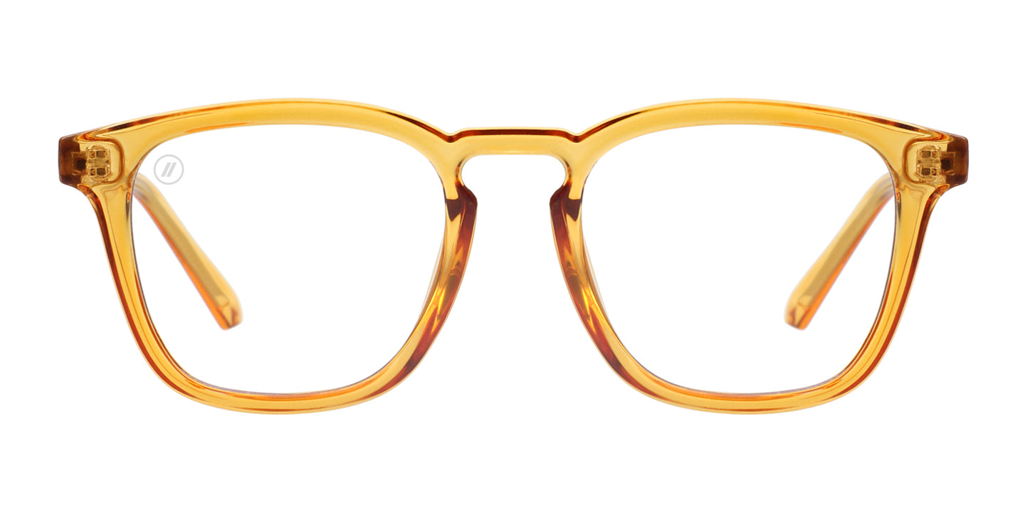 Amber Coast Blue Light Glasses - Crystal Tan Square Frame & Clear Blue Light Blocking Lens Blue Light | $48 US | Blenders Eyewear