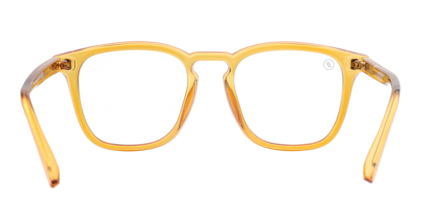 Amber Coast Blue Light Glasses - Crystal Tan Square Frame & Clear Blue Light Blocking Lens Blue Light | $48 US | Blenders Eyewear