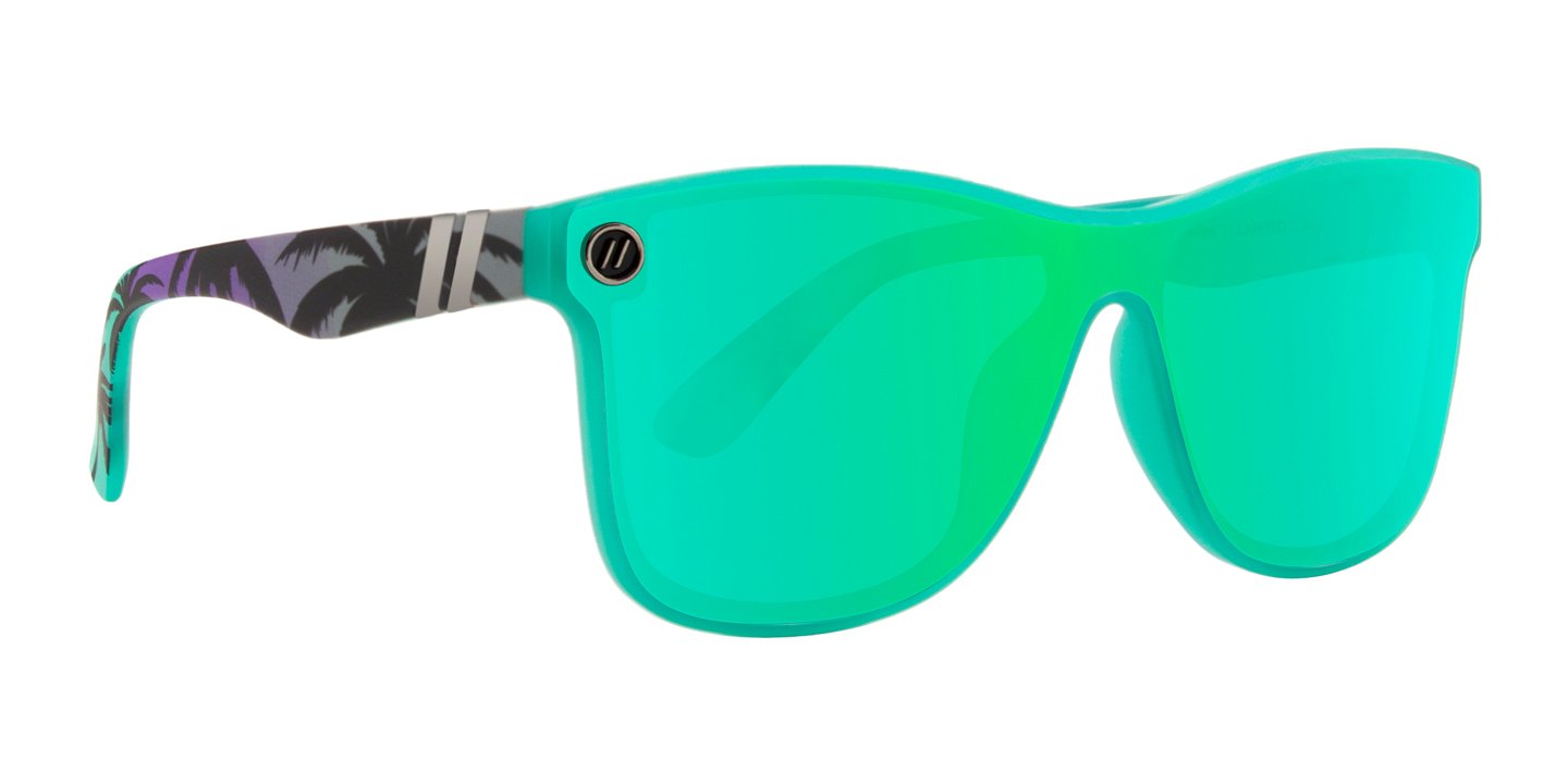 Torrealba Polarized Sunglasses - Green Black & Purple Palm Tree Frame & Green Mirror Lens Sunglasses | $58 US | Blenders Eyewear
