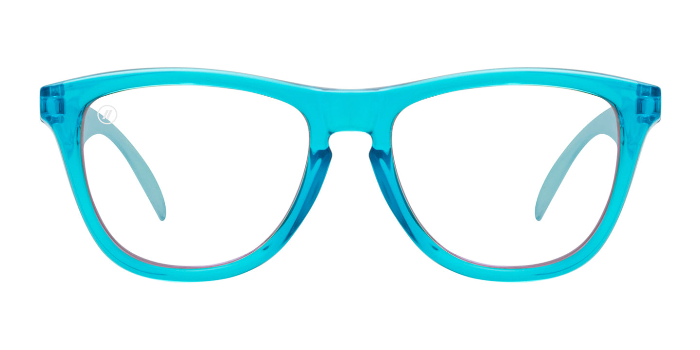 Aqua Lounge | RX Sunglasses - Lifestyle Mirror Prescription Lens & Turquoise Blue Frame RX | $89 US | Blenders Eyewear